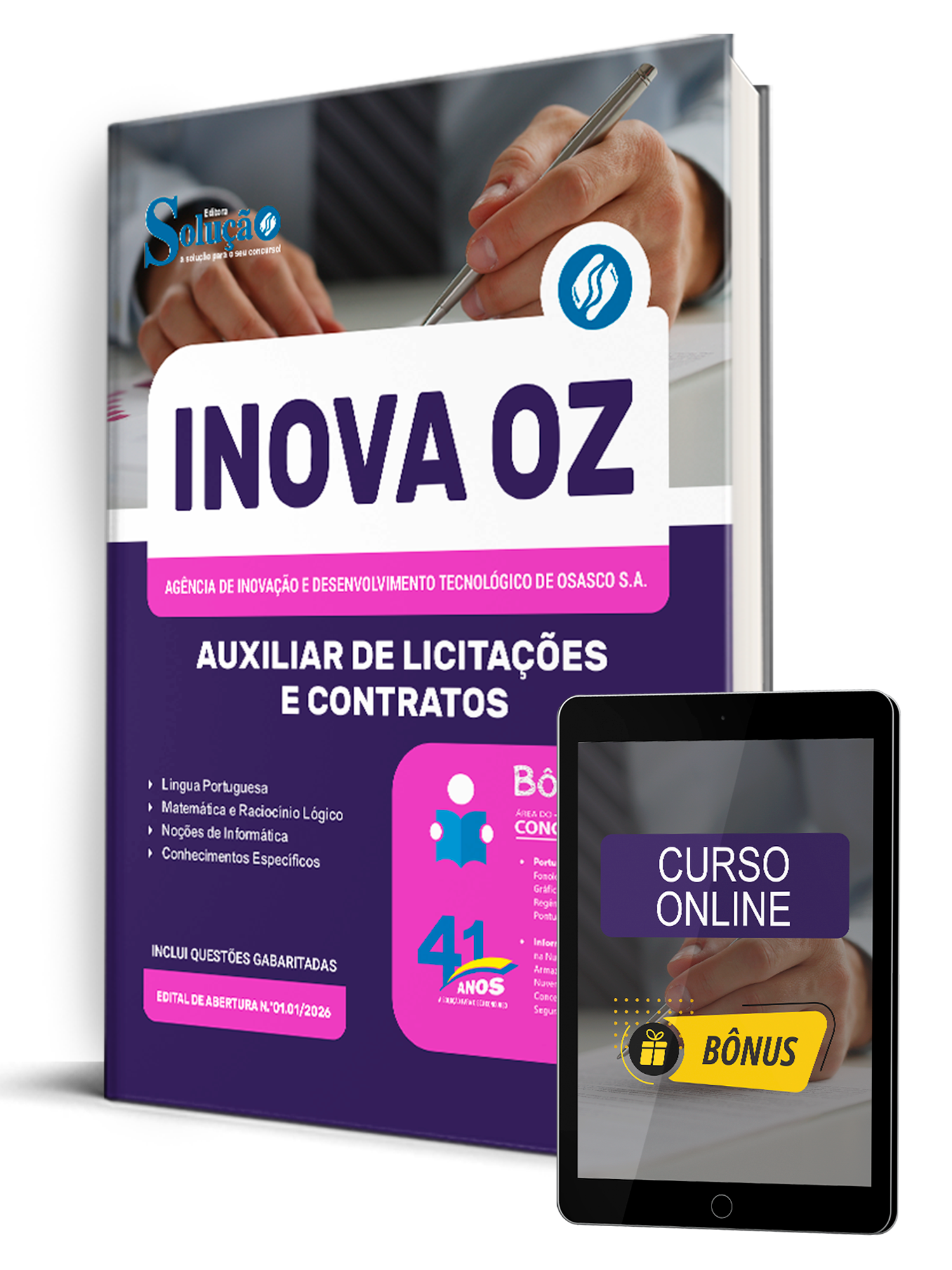 Apostila Auxiliar de Licitações e Contratos - Concurso INOVA OZ 2026