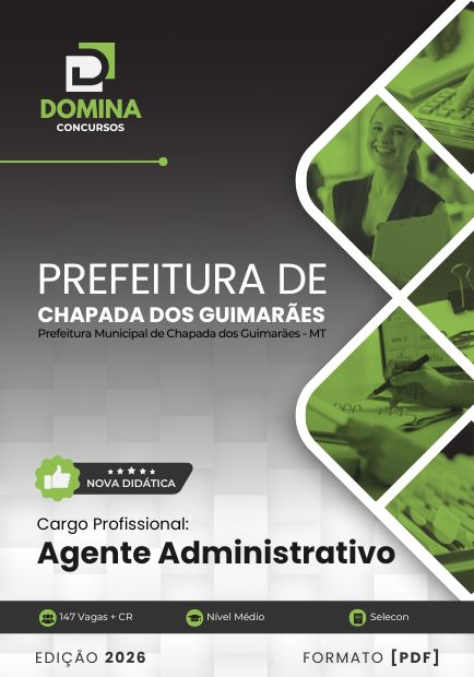 Apostila Agente Administrativo - Concurso Chapada dos Guimarães MT 2026