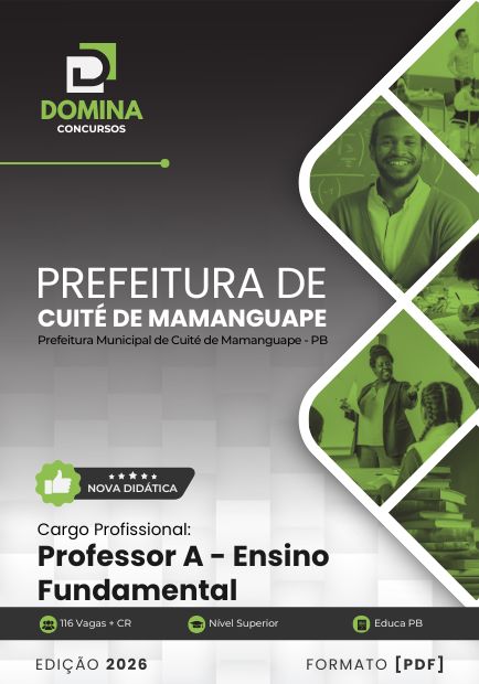 Apostila Professor A - Ensino Fundamental - Concurso Cuité de Mamanguape PB 2026