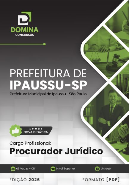 Apostila Procurador Jurídico - Prefeitura de Ipaussu SP 2026