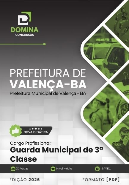 Apostila Guarda Municipal Prefeitura de Valença BA 2026
