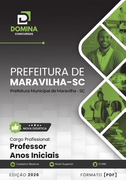 Apostila Professor Anos Iniciais Prefeitura de Maravilha SC 2026