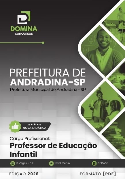 Apostila Professor de Educação Infantil Andradina SP 2026