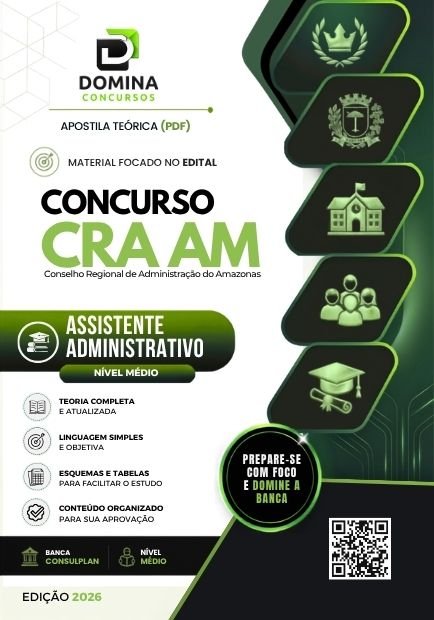 Apostila CRA AM 2026 - Assistente Administrativo