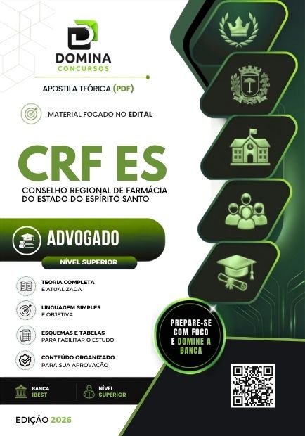Apostila Concurso CRF/ES 2026 - Advogado