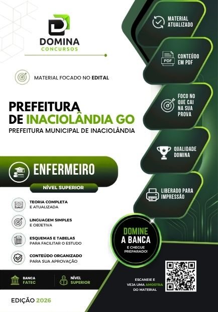 Apostila Enfermeiro Concurso Inaciolândia GO 2026