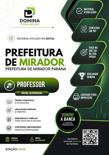Apostila Professor Mirador PR 2026