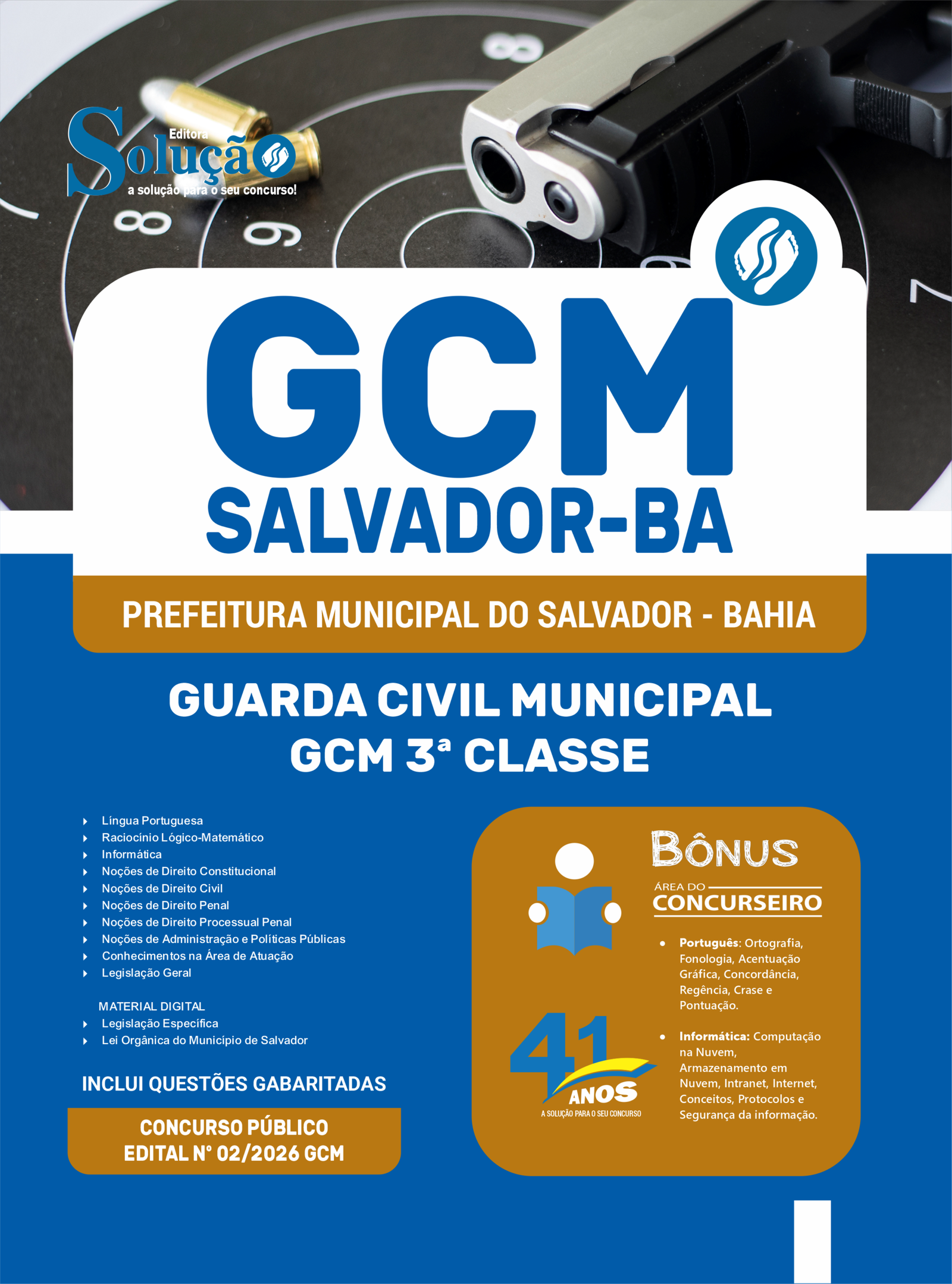 Apostila Concurso GCM Salvador BA 2026 - Guarda Civil Municipal 3a Classe
