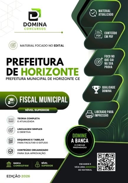 Apostila Fiscal Municipal Horizonte CE 2026