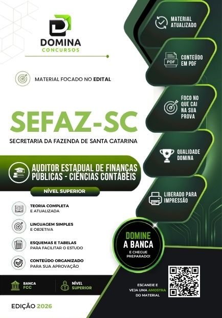 Apostila SEFAZ SC - Auditor Estadual - Ciências Contábeis